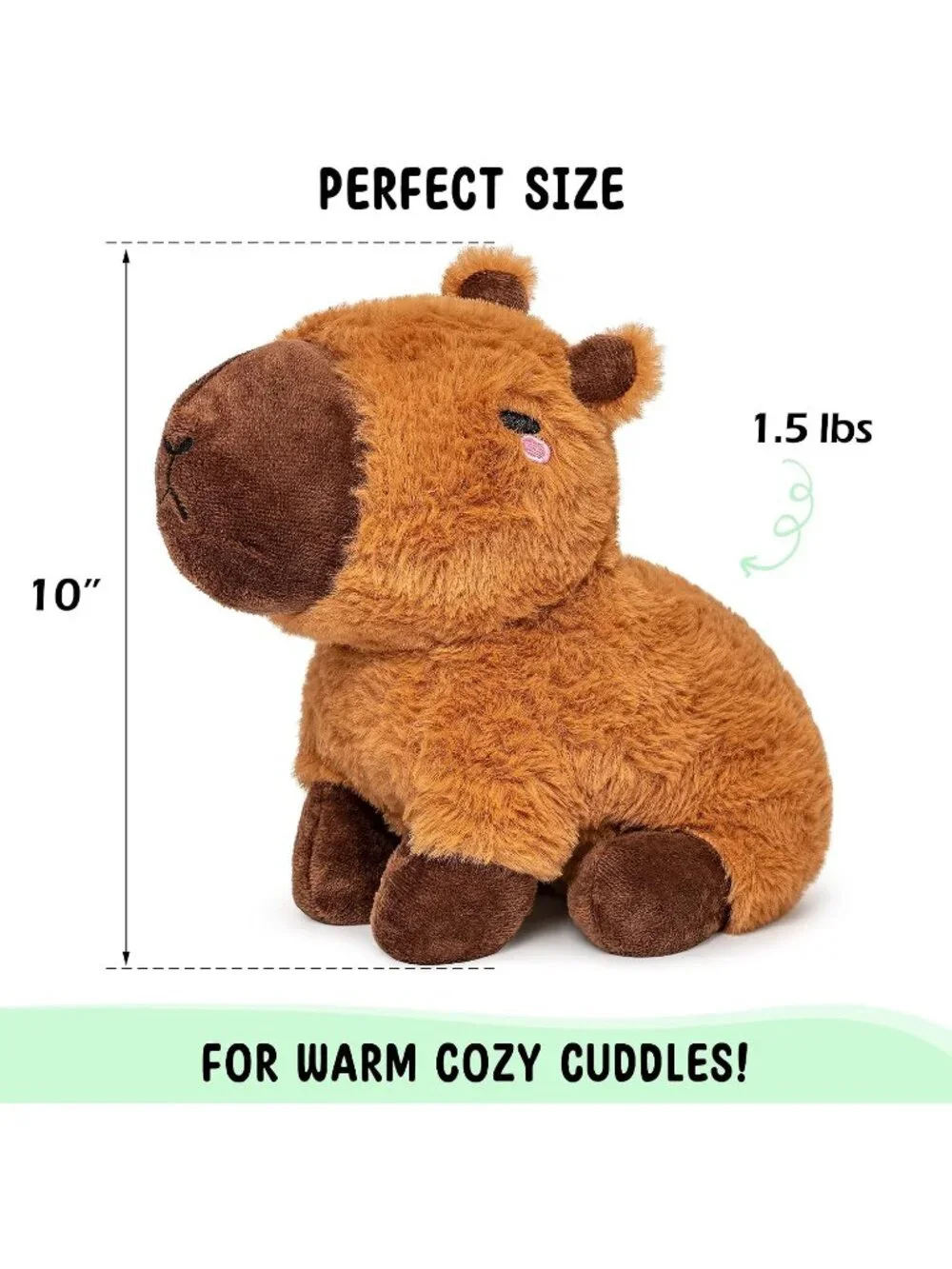 Capybara Weighted Plush 1.5 Lbs Microwavable Heating Pad Cute Stuffed Toy